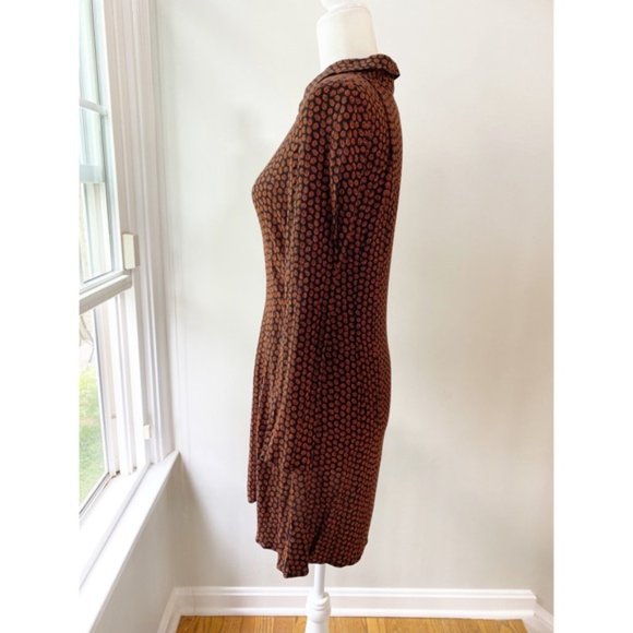 SOLD & Other Stories Black Geometric Print Button Down Dress - Picture 3 of 6